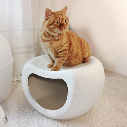 Modern Pet Cave Stool with Cozy Enclosed Bed for Cats & Small Dogs