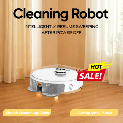 Smart Self-Cleaning Robot Vacuum Mop with Auto Empty Dock and Dual Spinning Mops