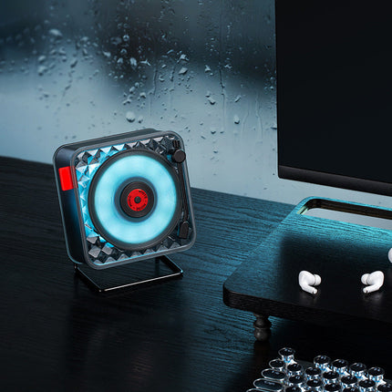 Portable Retro Vinyl Record Player Bluetooth Speaker with RGB Light & White Noise Sound Machine