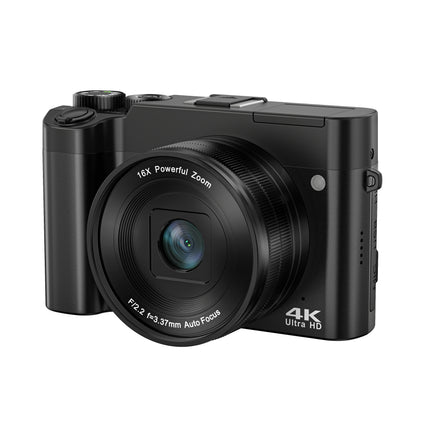 4K Ultra HD Dual Lens Digital Camera 13MP CMOS with 2.8 Inch Display, 256GB Card Support, Rechargeable Battery – Black