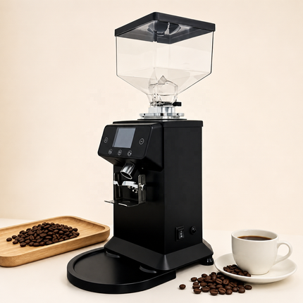 Commercial Coffee Bean Grinder with 80mm DLC Flat Burrs, 800W Motor and 1.5kg Bean Hopper