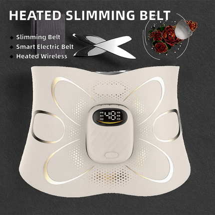 Rechargeable Full Waist Massage Belt with EMS TENS and 16-Level Intensity