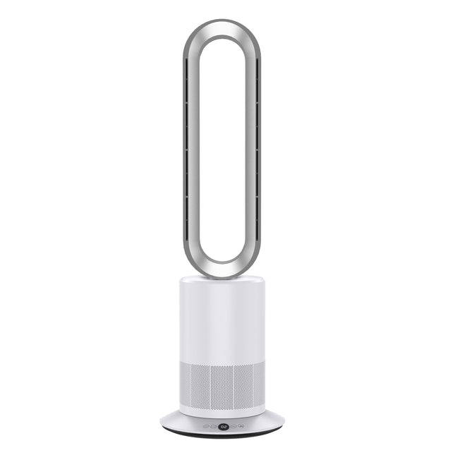 4-in-1 Bladeless Air Purifier Fan with H13 HEPA Filter, Plasma Technology & 80° Oscillation