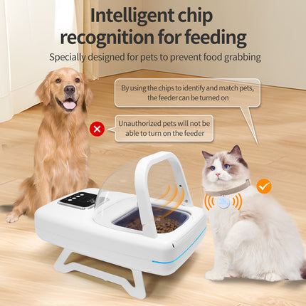 Microchip Automatic Cat Feeder with Auto-Sensing Access Control and Programmable Timer