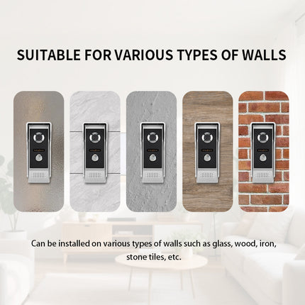 1080P Smart Video Door Intercom System with 7 Inch IPS Touch Screen, 2 Cameras & 2 Door Locks, IP65 Night Vision