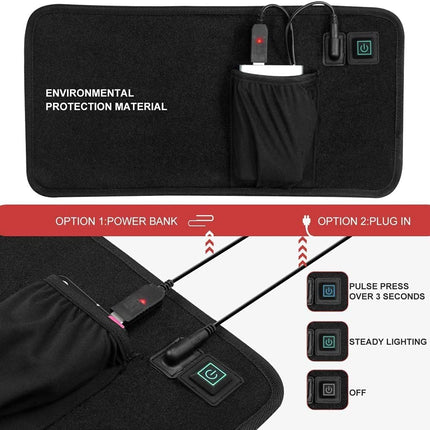 Portable 120-LED Red Light Relaxation Panel Flexible Fabric Pad Black