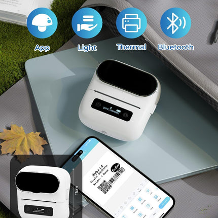 Portable Bluetooth Thermal Printer with 2200mAh Battery for Labels and Barcodes