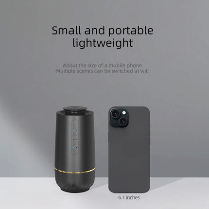 Portable 10ml USB-C Aroma Diffuser for Car & Home with Starlight Ambient Light