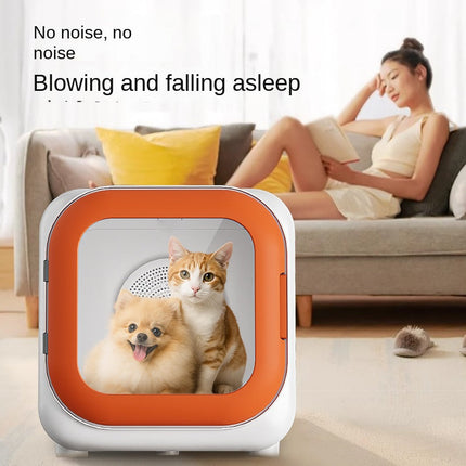 Smart Pet Drying Box with Adjustable Heat & Timer Grooming Dryer for Cats and Small Pets