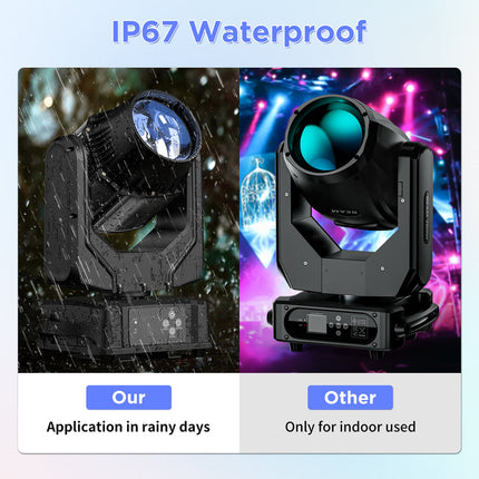 Professional IP65 250W LED Moving Head Beam Light for Outdoor Events with DMX, Prism & Color Effects