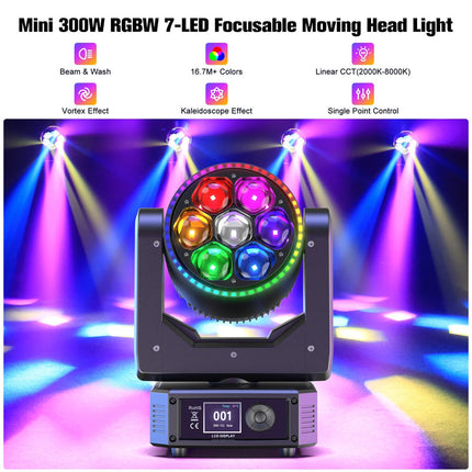 Professional Bee Eye Moving Head Light 300W RGBW with Adjustable Zoom and Dynamic Effects