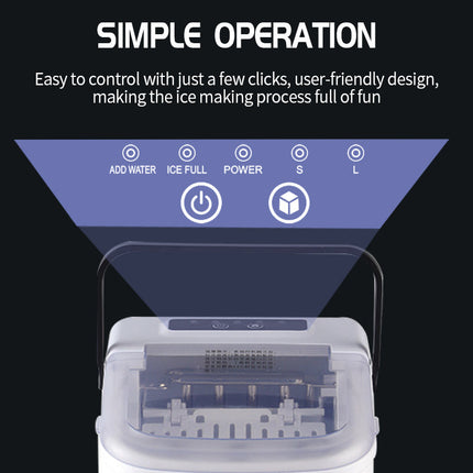 Portable 1.1L Mini Ice Maker – Compact Countertop Bullet Ice Cube Machine for Home & Office