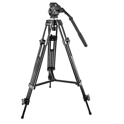 Portable 180cm Aluminum Camera Tripod with Rolling Dolly Base Heavy Duty 8kg Support