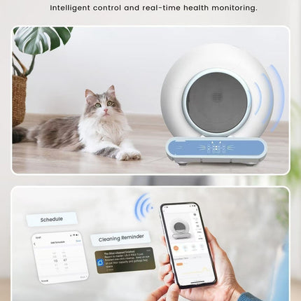 Smart Automatic Cat Litter Box 65L with App Control for Multi-Cat Households