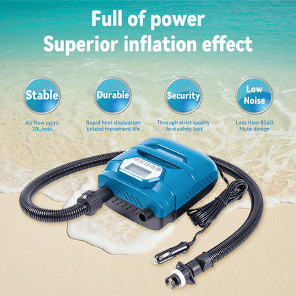 Compact Portable DC Air Pump for Air Beds, Boats & Camping Gear