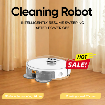 Smart Robot Vacuum Cleaner with Self-Cleaning & Auto-Dry Dock – Fully Automatic Home Cleaning System