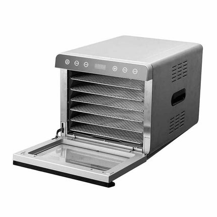 6-Tray Stainless Steel Food Dehydrator 700W with Digital Control Panel, 24-Hour Timer & Adjustable Temperature (30–85°C)