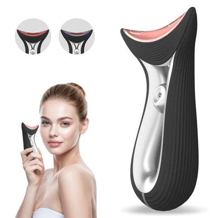 Portable EMS Neck Therapy Massager with Heating & Cooling Modes Rechargeable White