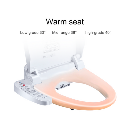 Smart Bidet Toilet Seat with Heated Seat, Warm Air Dryer & Slow-Close Lid – V-Shaped Elongated Design