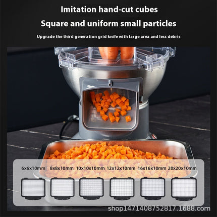 Commercial Electric Food Processor 200W with Stainless Steel Bowl and Large Feed Chute