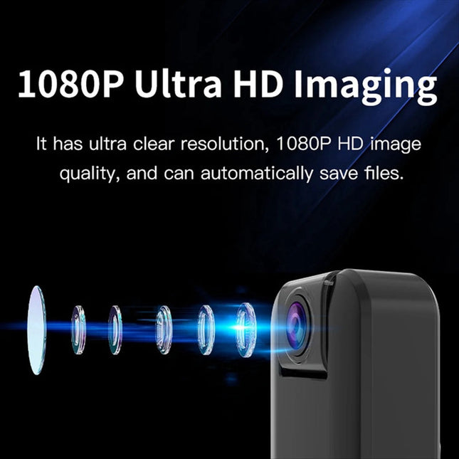 Wireless 2K HD Mini Surveillance Camera with Night Vision & Rechargeable Battery – Black