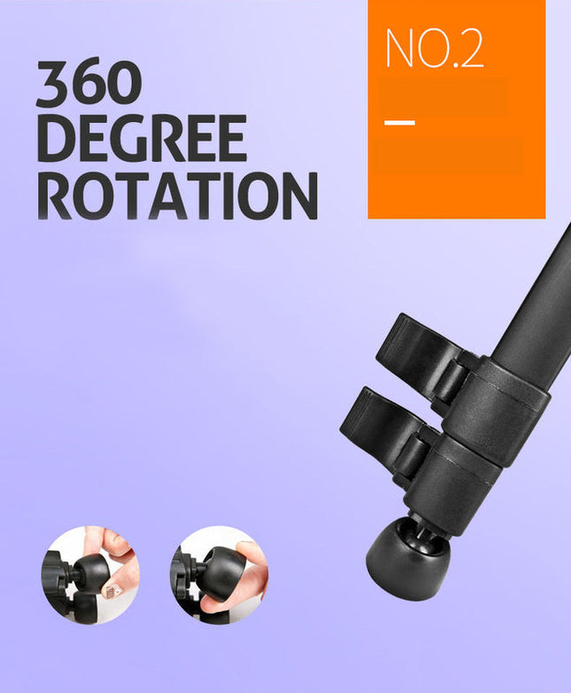 Portable Camera Tripod Aluminum 3 Section Flip Lock Travel Stand for DSLR Phones