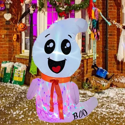 Indoor/Outdoor 1.2m Inflatable Decoration with LED & Flame-Effect Lights