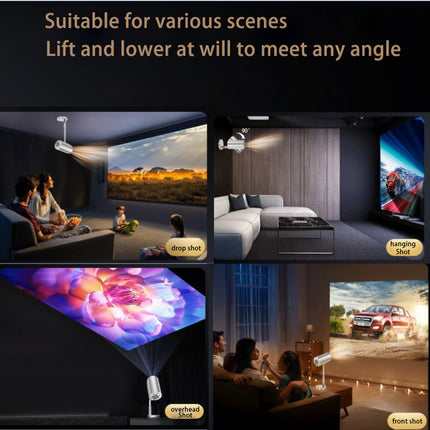 Smart Cordless Projector 1080P 4K Ready with Android 11 WiFi and Telescopic Lift Stand