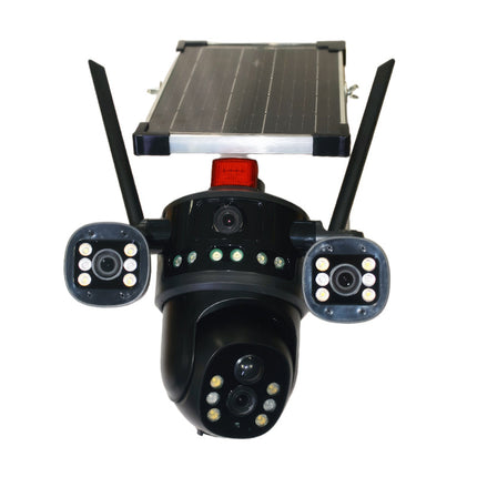 Solar Powered 6MP PTZ Outdoor Security Camera with 4G SIM, WiFi, Night Vision and 8000mAh Battery