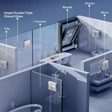 Smart Window Cleaning Robot with 7000Pa Suction, App & Remote Control, Anti-Fall Safety