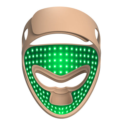 Rechargeable 3D Green Light Silicone Phototherapy Mask for Face and Neck Skin Care
