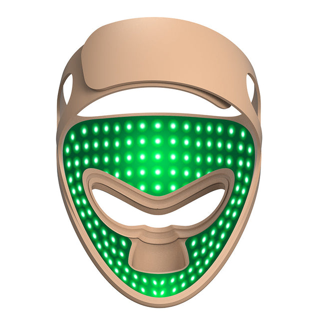 Rechargeable 3D Green Light Silicone Phototherapy Mask for Face and Neck Skin Care