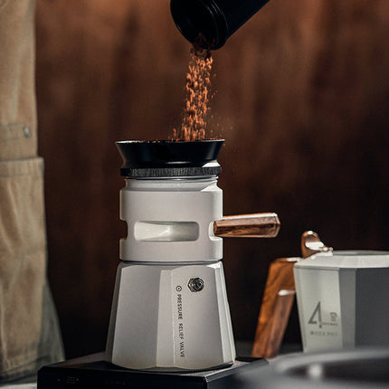 Premium 2-Cup Espresso Moka Brewer with Dual Pressure System and Cool-Touch Grip – Black