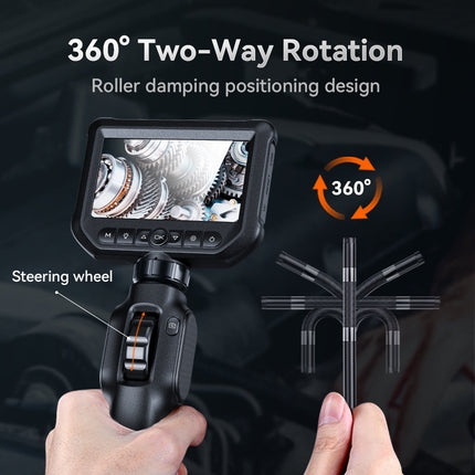 HD Inspection Borescope with 4.3 Inch Screen, Dual Camera & IP67 Waterproof Cable