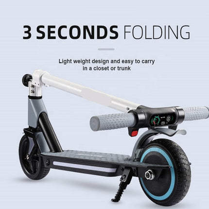 Portable Foldable Electric Scooter with 130W Motor, LED Display & 6.5" Solid Tyres