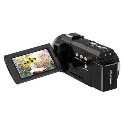 Ultra HD 4K Digital Camera with Rotating Touchscreen, CMOS Sensor and SD Card Support