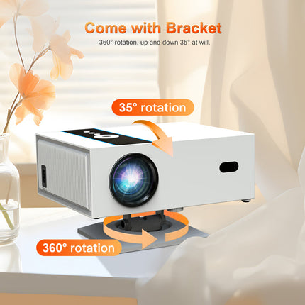 Full HD 1080P Smart Projector with Auto Focus, Auto Keystone, WiFi, Bluetooth, Android 13 & Stand