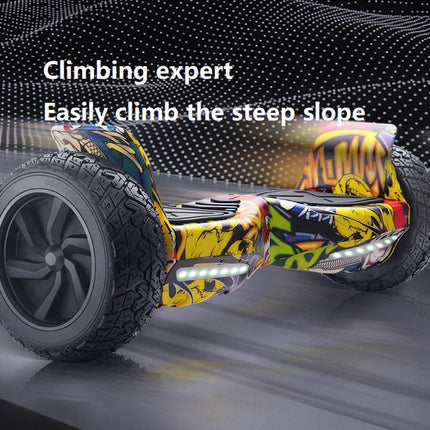 8.5" Self-Balancing Hoverboard with LED Lights & Bluetooth Speaker – Aluminium Alloy Frame, Solid Tyres, 36V 350W Dual Motor
