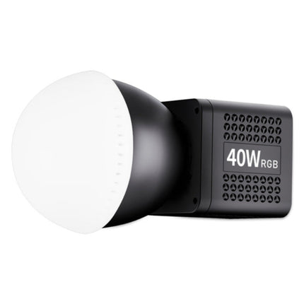 Portable 40W LED Studio Light – Adjustable 2500-6500K, RGB Full Color, 1–5h Battery, Dual Temp