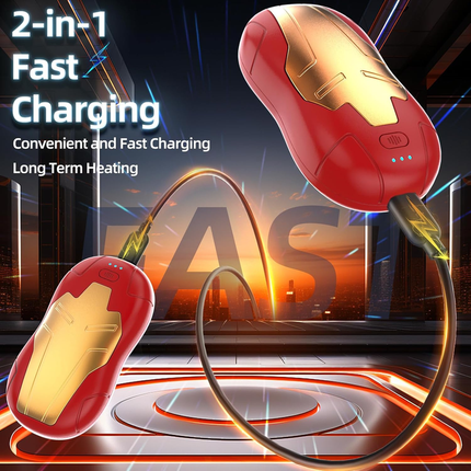 Portable Rechargeable Hand Warmer 4-Sided Heating 10000mAh with Power Bank Function