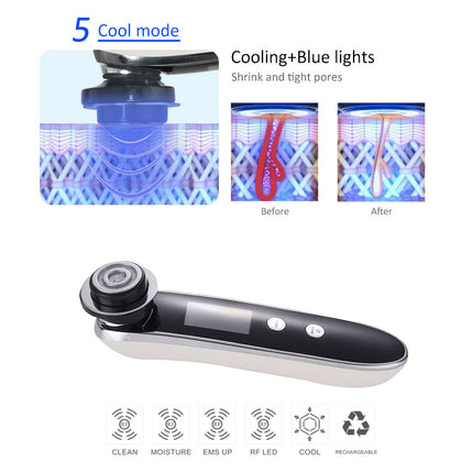 Rechargeable RF Facial Device – Skin Tightening, Wrinkle Reduction & Home Face Lifting Wand