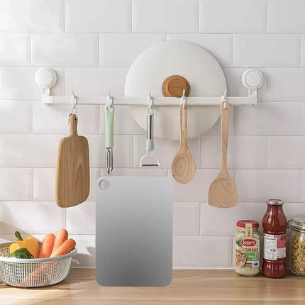 Large Food-Grade Pure Titanium Cutting Board – Double-Sided Design 360 × 250mm