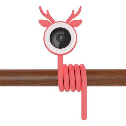 Smart Indoor WiFi Camera HD 720p with Two-Way Audio Night Vision and App Control Pink
