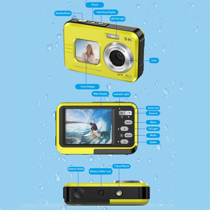 Ultra HD 4K Action Camera with Waterproof Body, 48MP Photos & Large Screen
