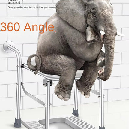 Portable Shower and Commode Chair with Steel Frame for Home and Care Use
