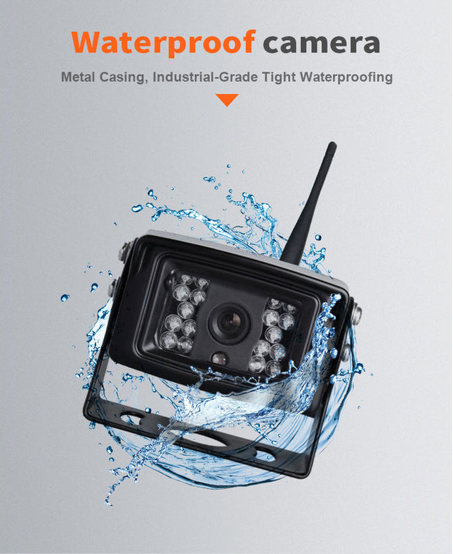 10-Inch HD Wireless Surveillance System with Quad Weatherproof Cameras & 500m Coverage