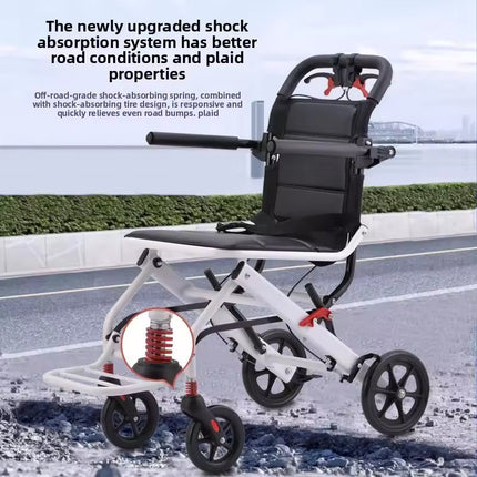 Portable Aluminum Frame Foldable Wheelchair for Indoor and Outdoor Use