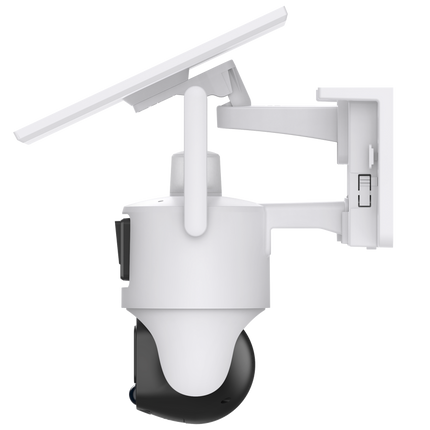 Solar 4G Outdoor Surveillance Camera with Dual Power System, Triple Cameras & 10× Zoom