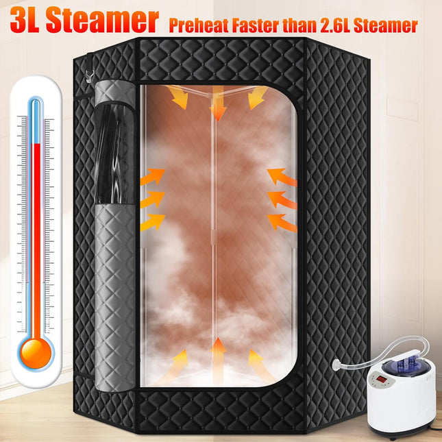Portable Steam Sauna Tent – Spacious Waterproof Home Spa Cabin for Relaxation & Detox