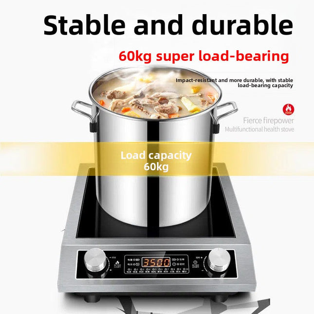 Commercial Grade Induction Cooker 30cm Concave Surface Portable 4.2kg Benchtop Cooktop